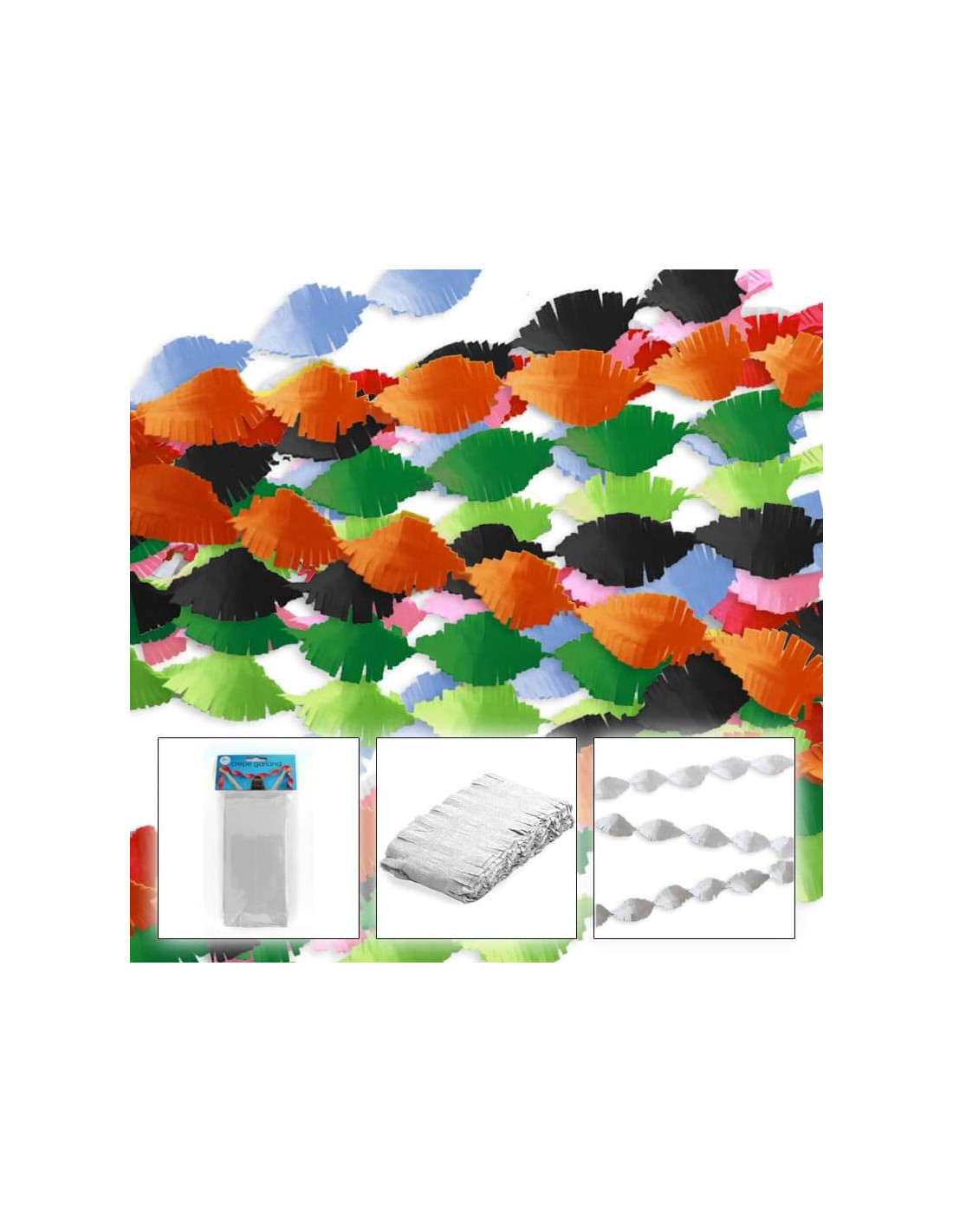 Farverig Crepe Guirlande - 6 Meter til Festlige Fejringer