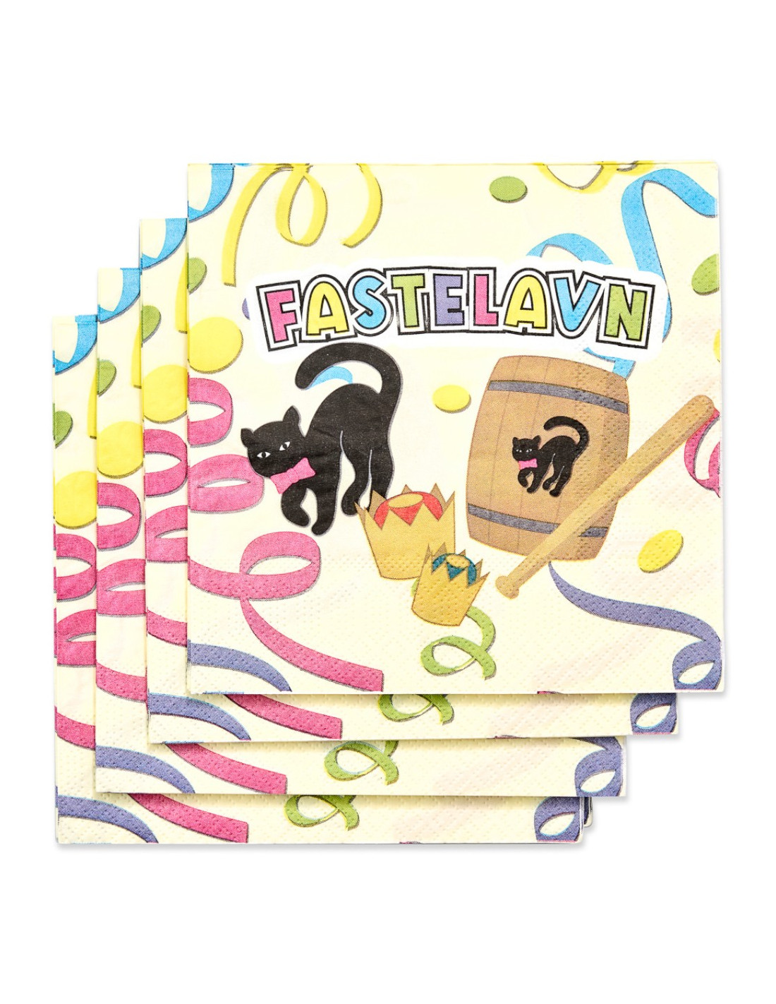 Farverige Fastelavn Servietter – 16 Stk. til Festen