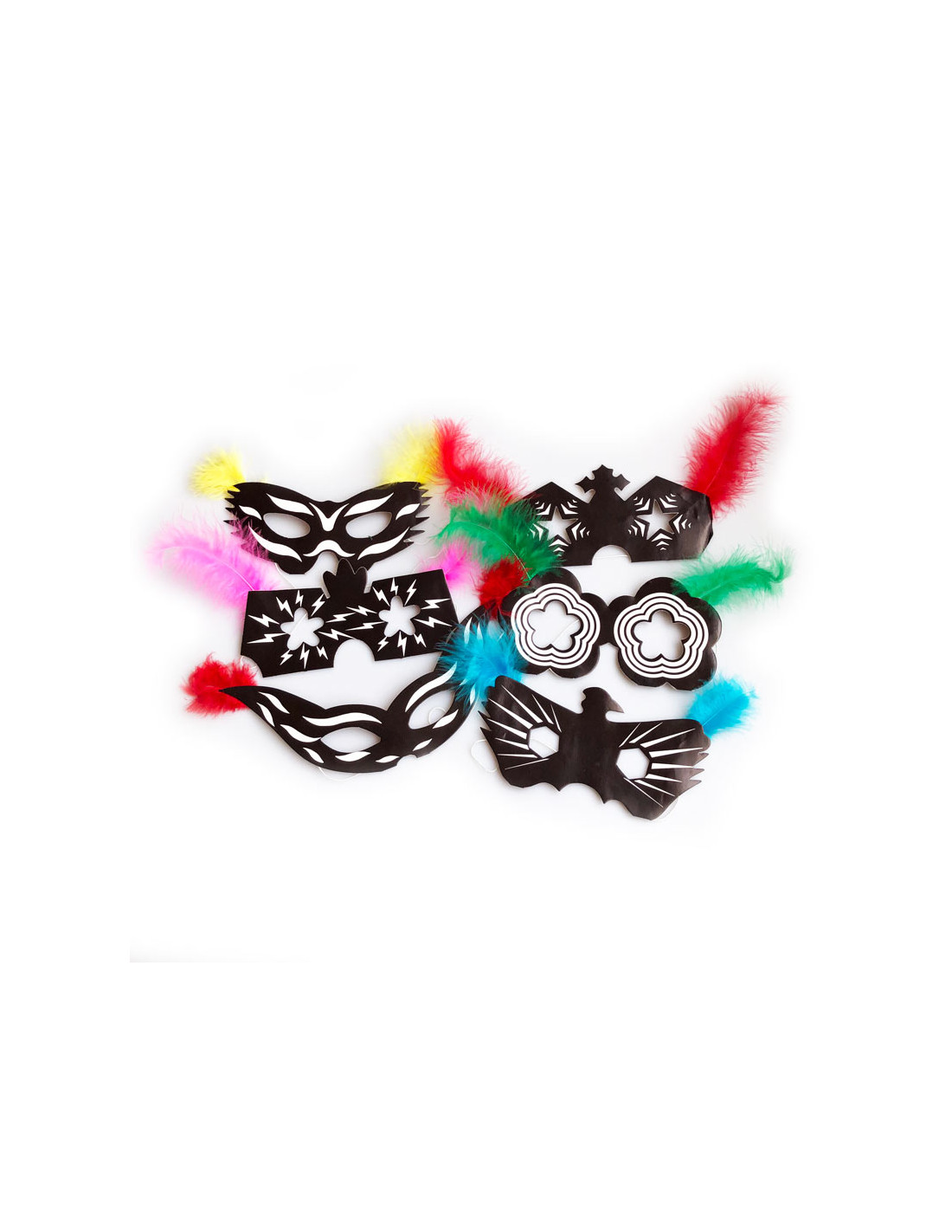 Fjerhalvmasker - 30 Stk til Festlige Anledninger!