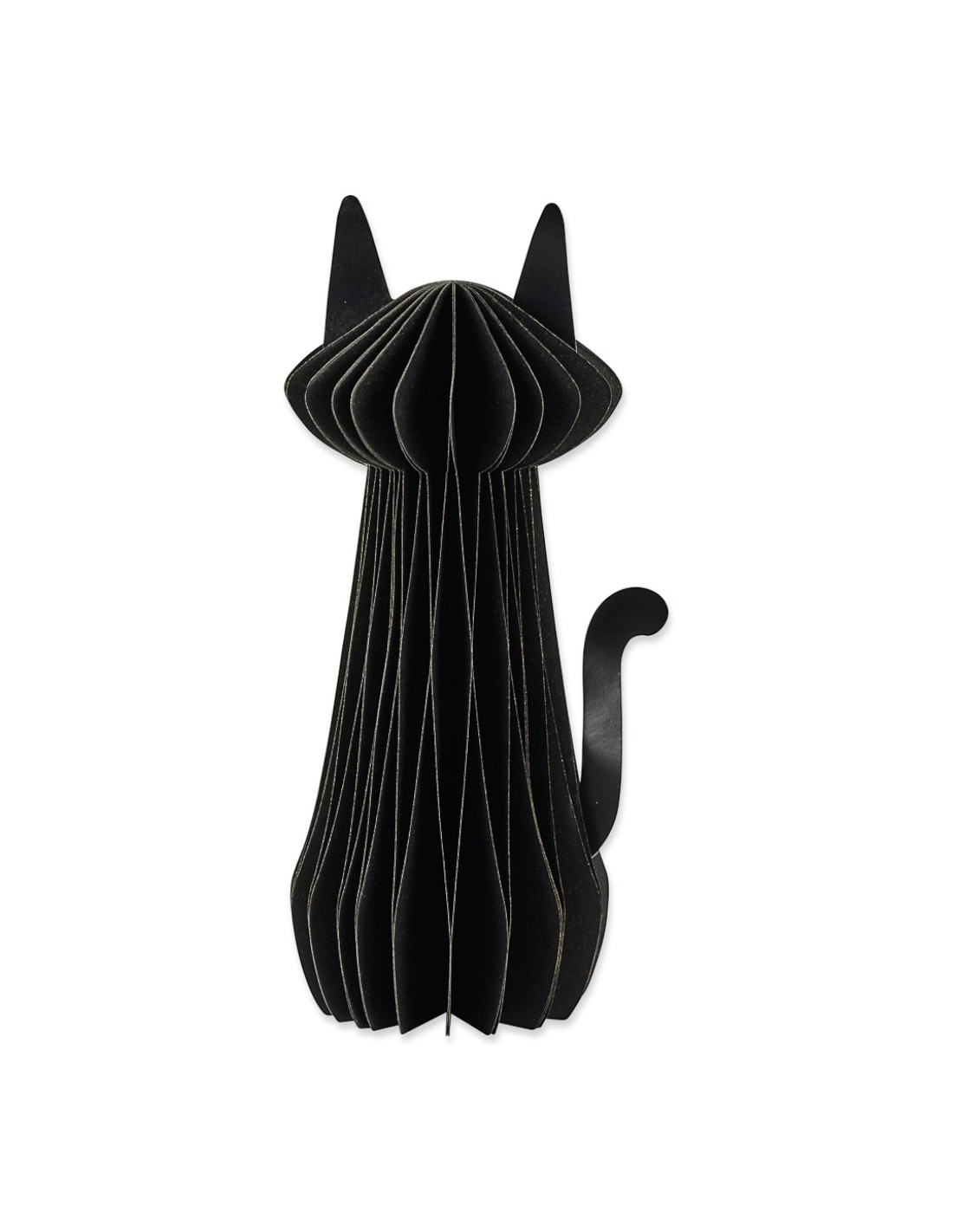 Elegant Sort Honeycomb Kat til Fastelavn - 25 cm Dekorativ