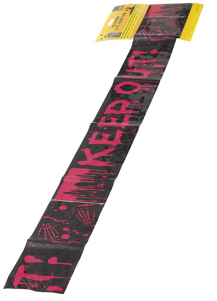 Skræmmende "Keep Out" Afspærringsbånd til Halloween - 6m