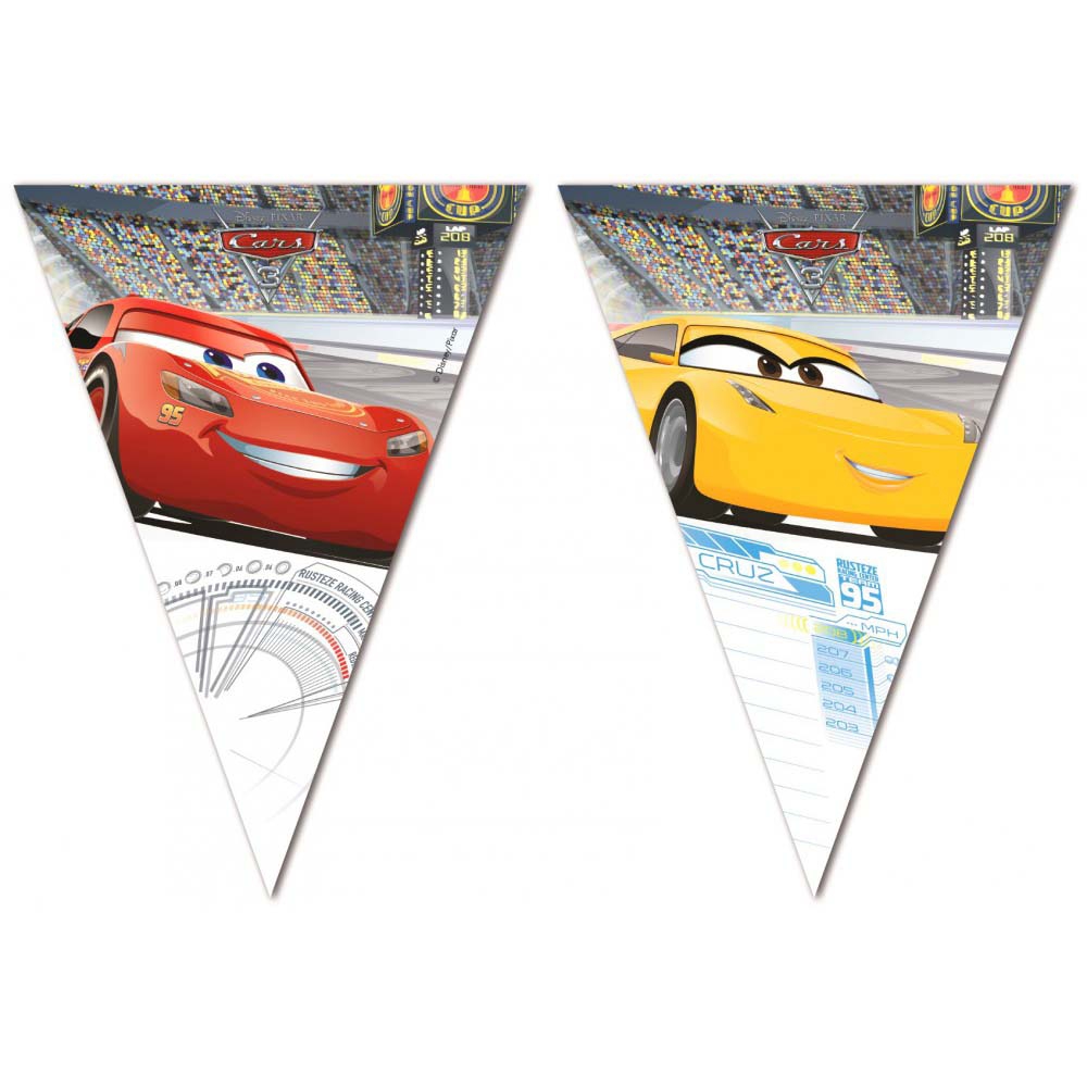 Cars Fødselsdagsvimpelbanner - 2,3 Meter Festpynt