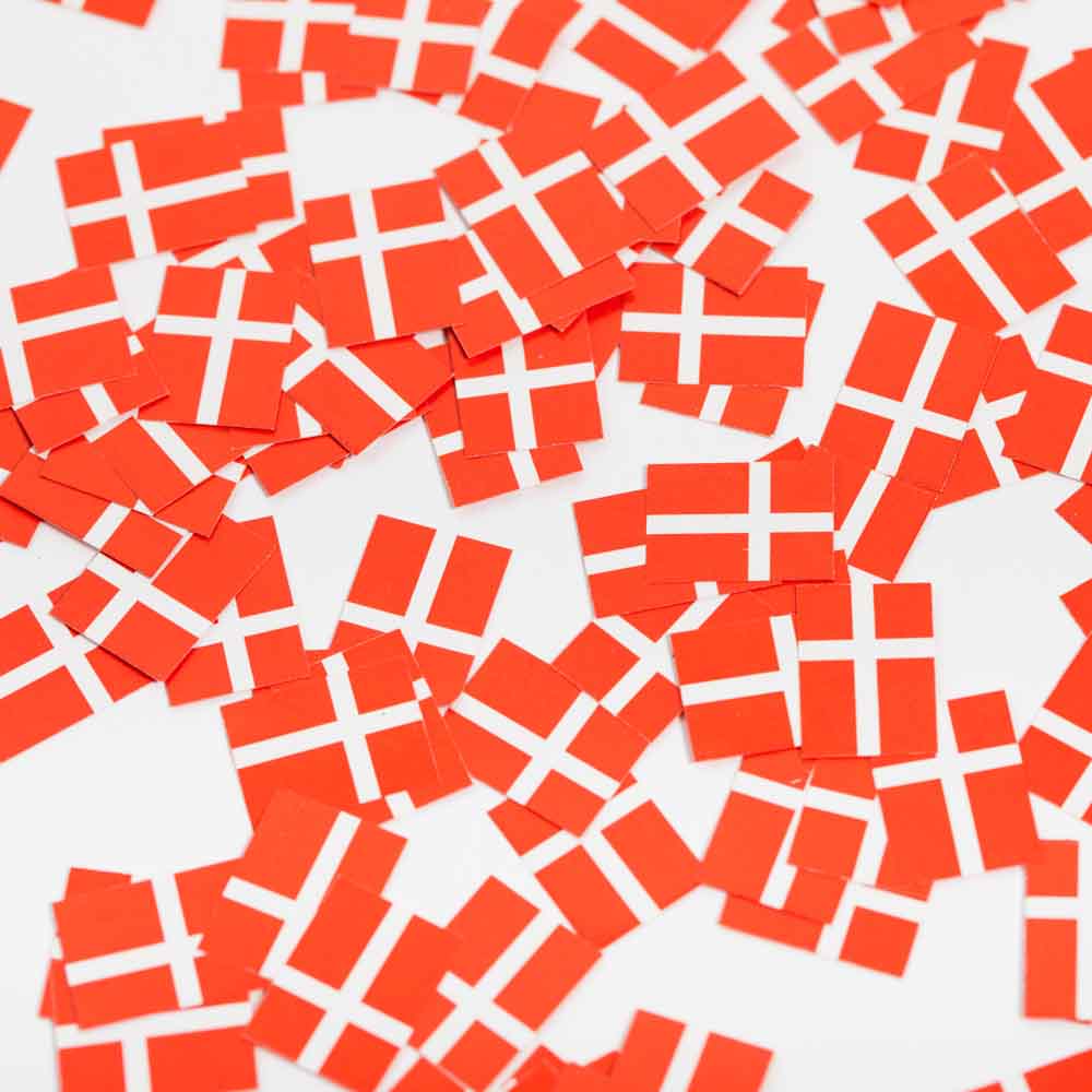 Danske Papirstrøflag - 150 Stk Festlig Dekoration