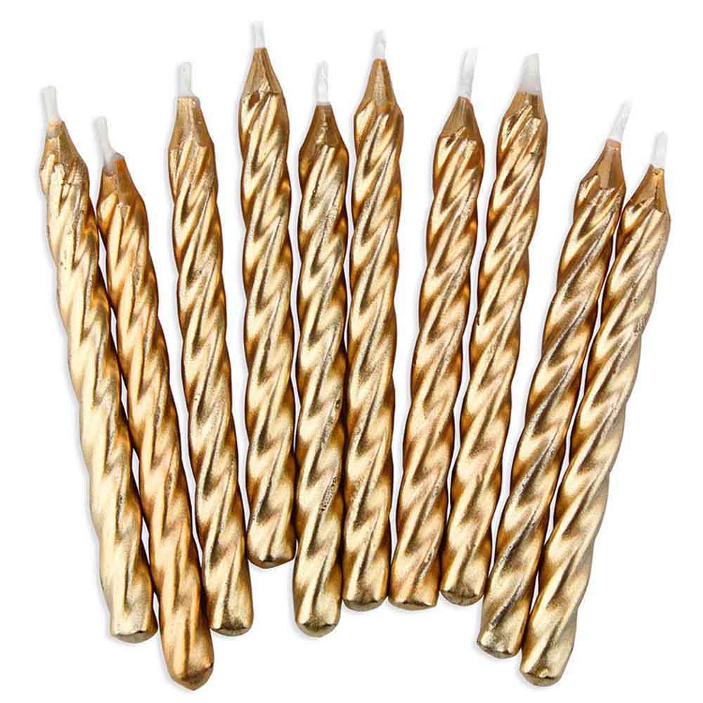 Guld Kagelys med Holdere – 12 Stk til Festlige Anledninger