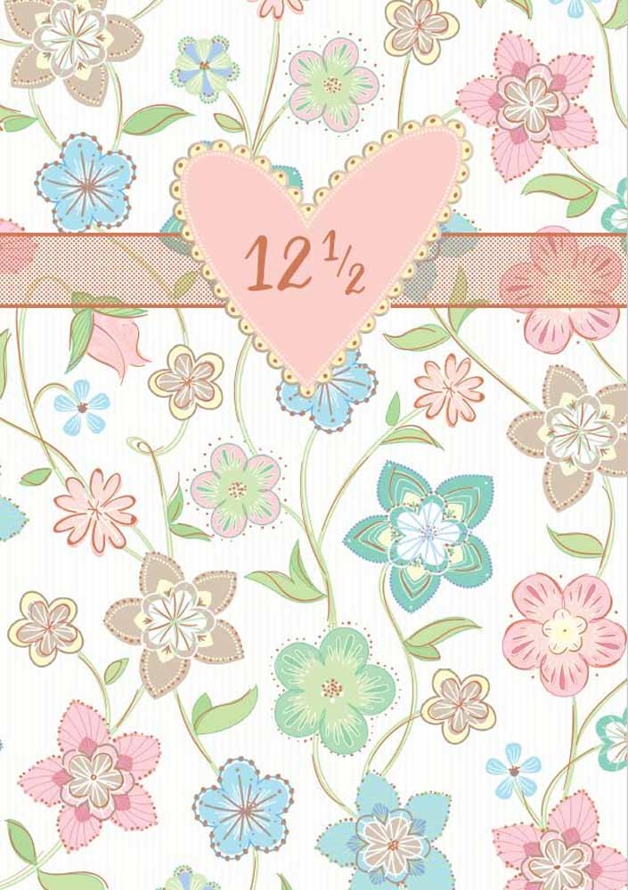 Elegant Kobberbryllupskort med Folietryk og Konvolut