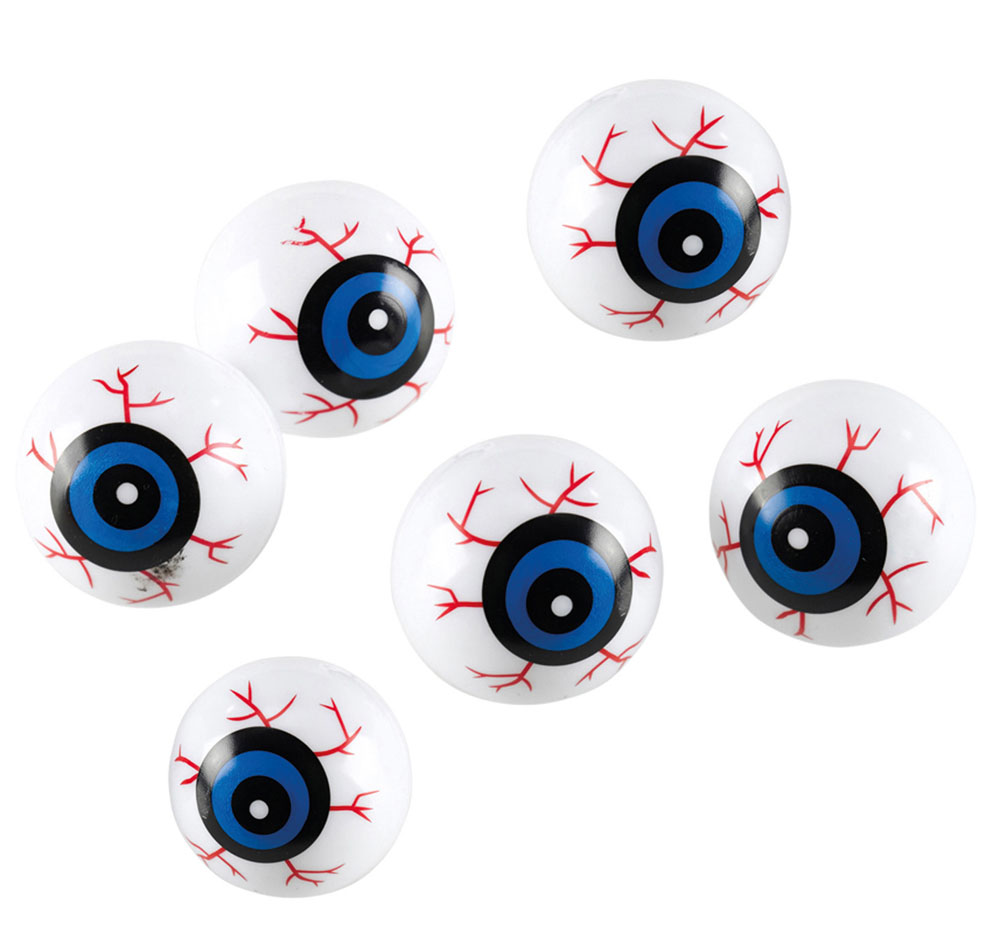 Skræmmende kunstige øjne til Halloween – 6 stk. dekorationer!