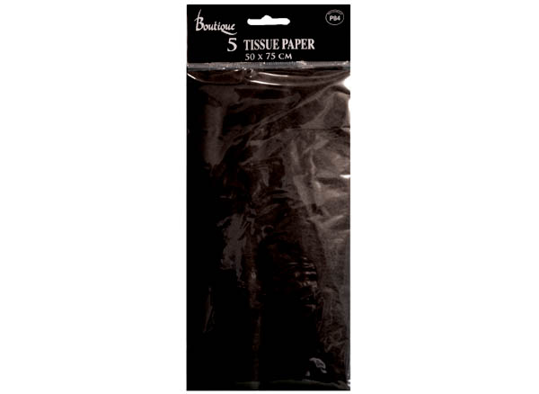 Elegant Sort Silkepapir til Fest - 50 x 75 cm