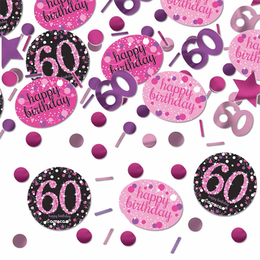 60-års Fødselsdag Konfetti – Festlig Pink Dekoration