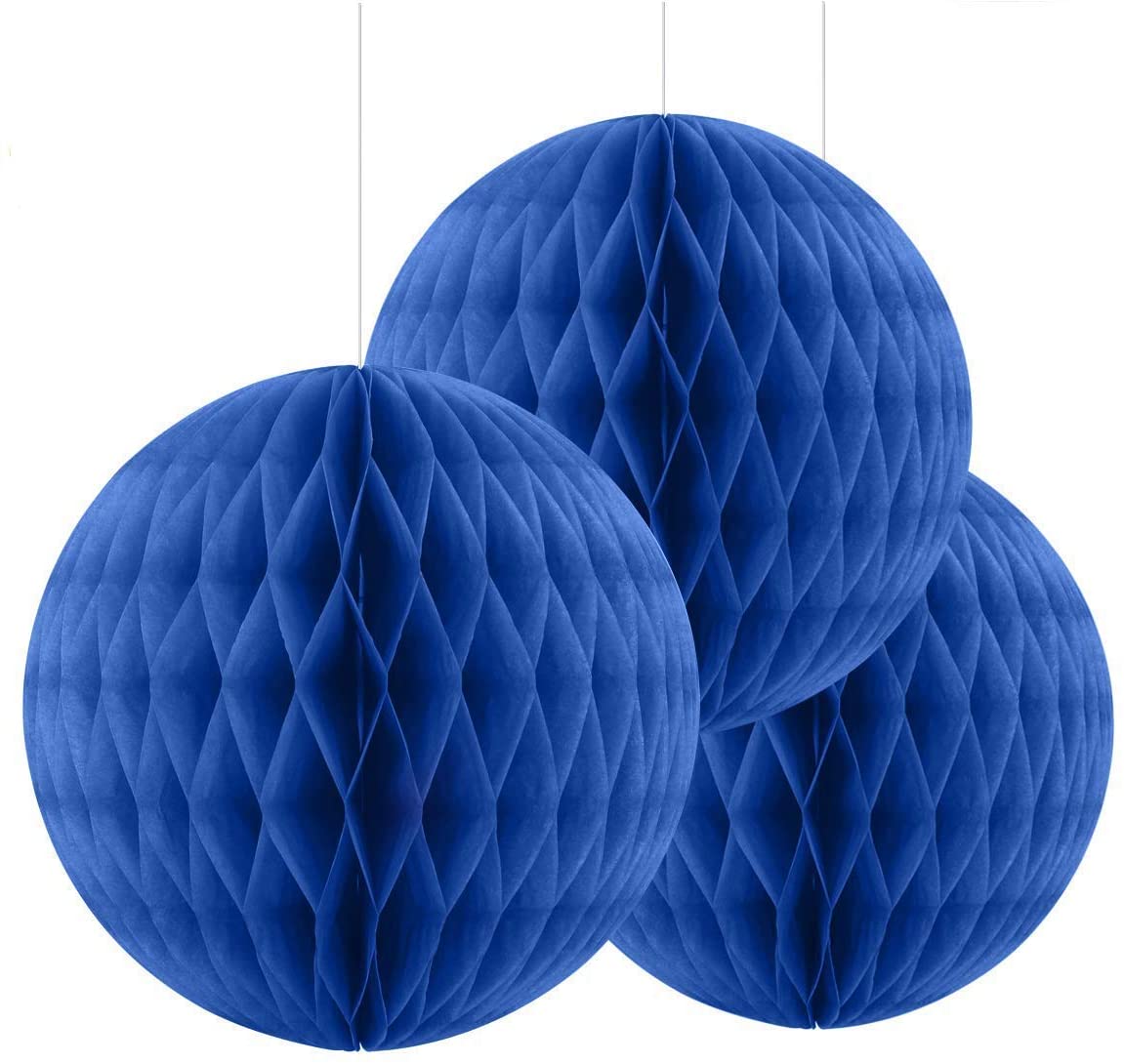 Blå Honeycomb Dekoration til Fest - Køb nu!