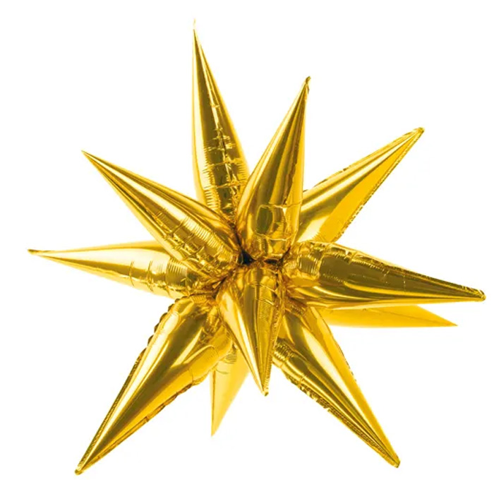 3D Guld Stjerne Folieballon - Perfekt til Nytår!