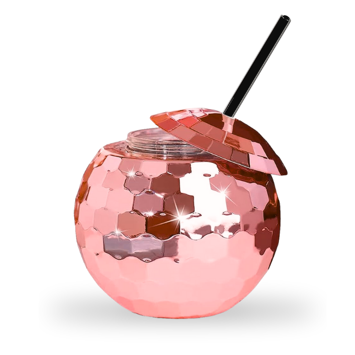 Diskokugle Cocktailglas i Rosegold - 500 ml