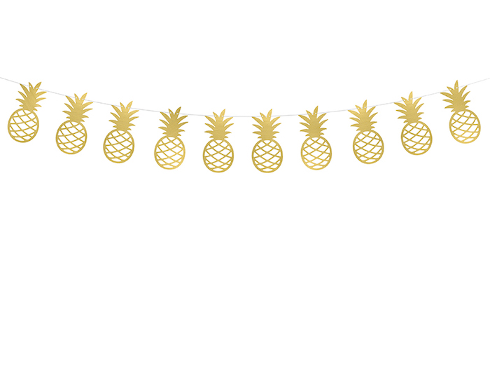 Hawaii Guld Ananas Guirlande til Festen