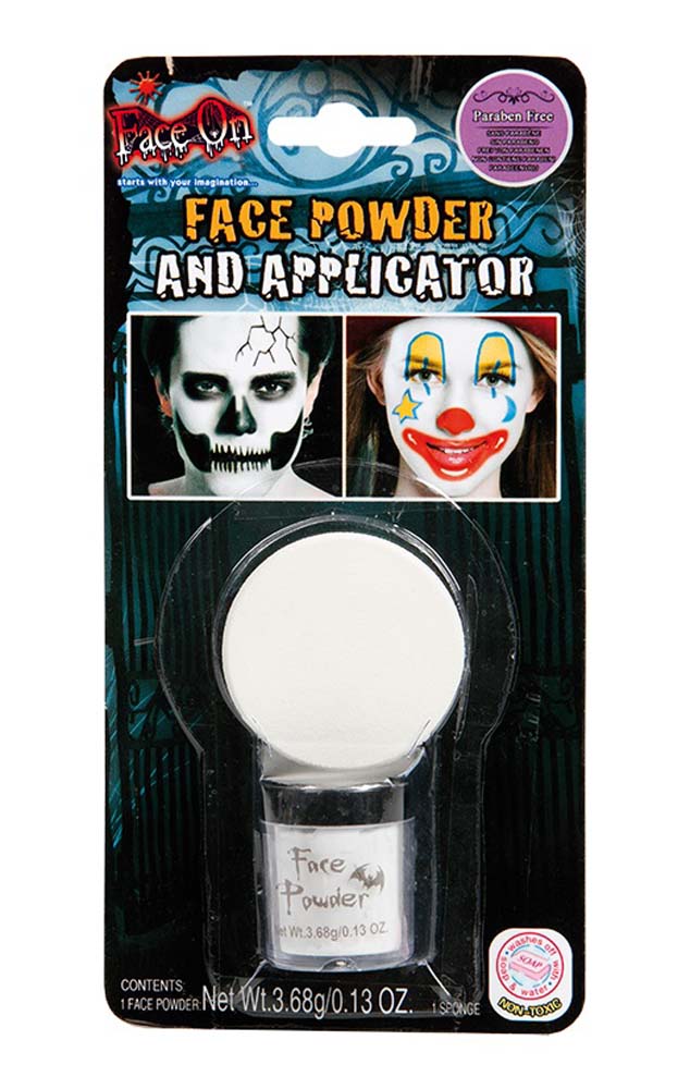 Uundgåeligt Hvidt Ansigtspudder til Halloween Makeup!