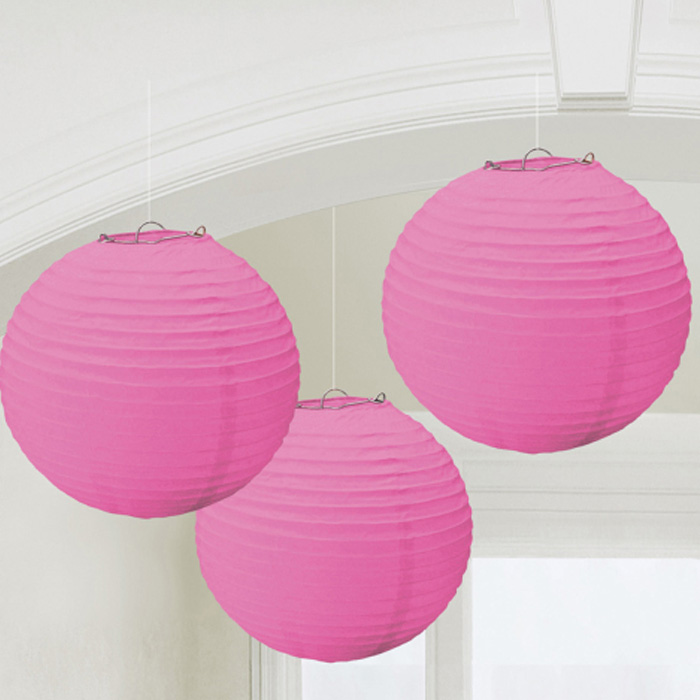 Pink Papirs Lanterner 3 stk. - Perfekt til fest!
