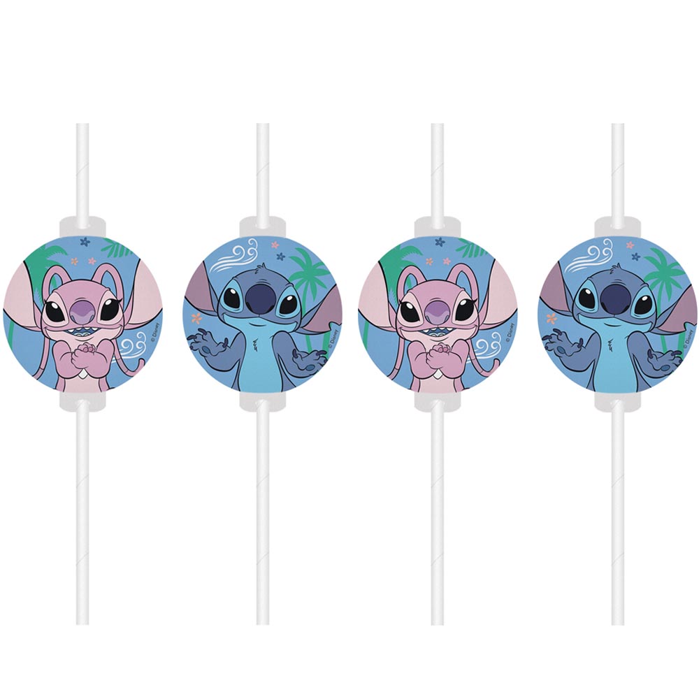 Stitch Papsugerør til Fødselsdagsfest – 4 Stk Magi!