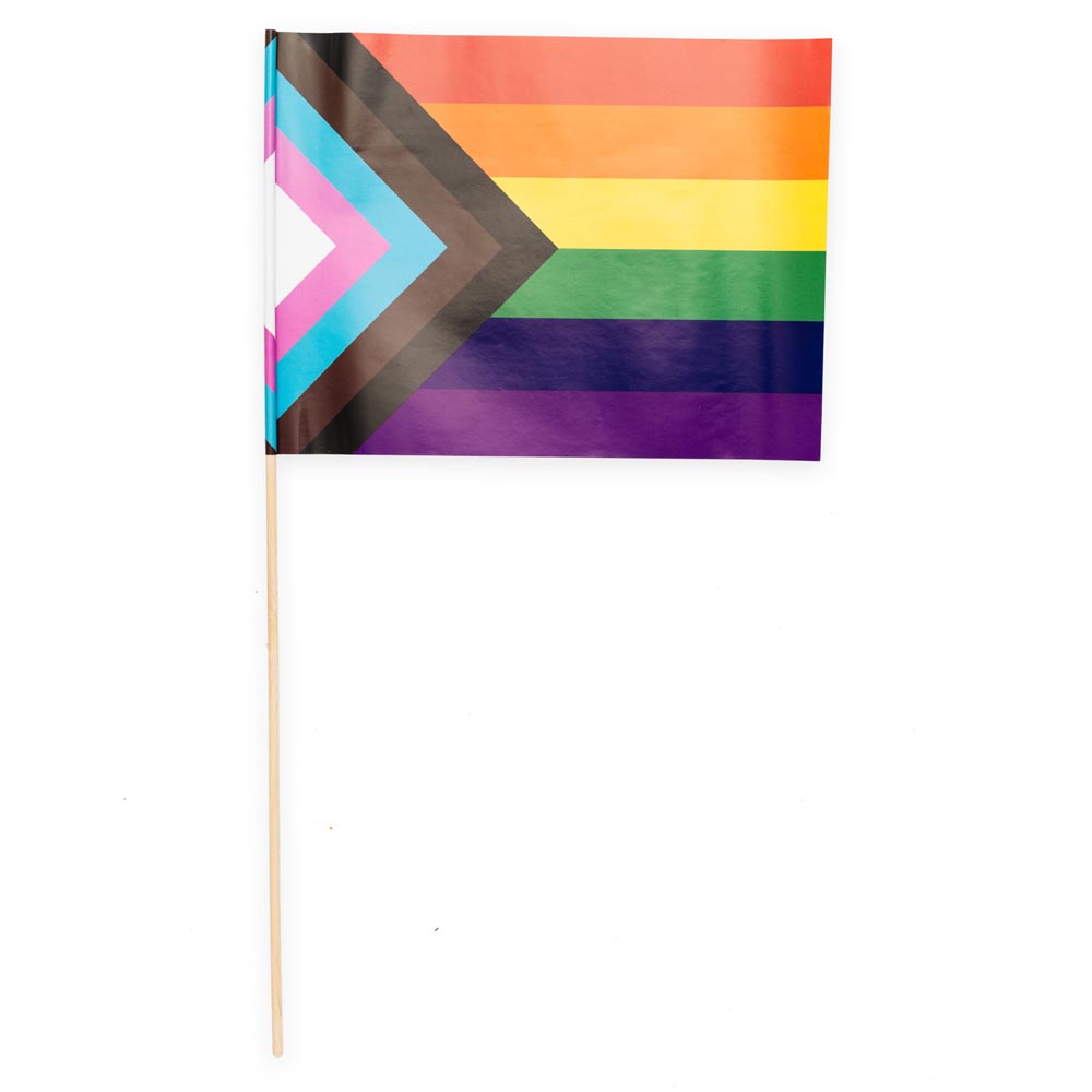 Store Progress Pride Vifteflag – 10 Stk til Festligheder