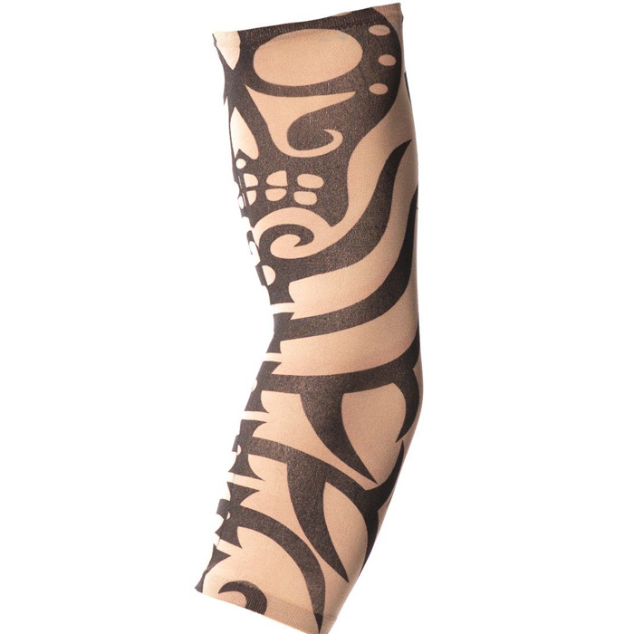 Tribal Dødningshoved Tatoverings ærme - Kostume Must-Have