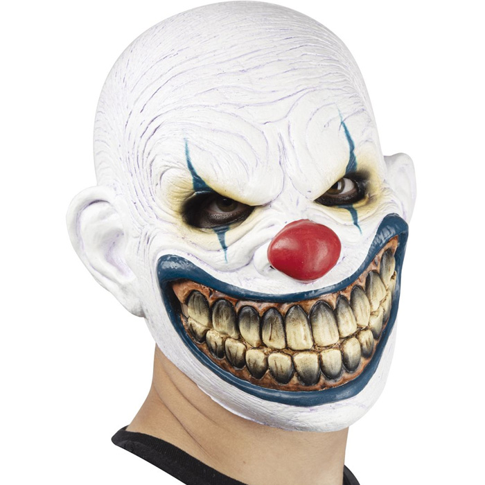 Uhyggelig Happy Klovne Maske til Halloween Fest