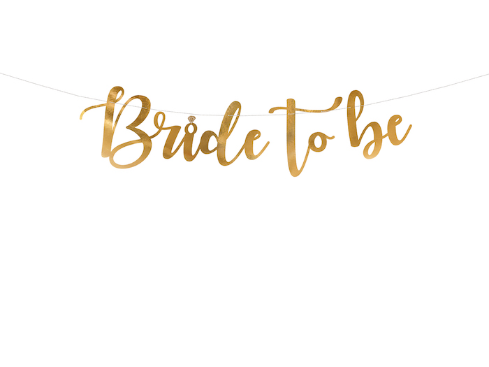 Brude Guld Guirlande til Fest - 80x19 cm