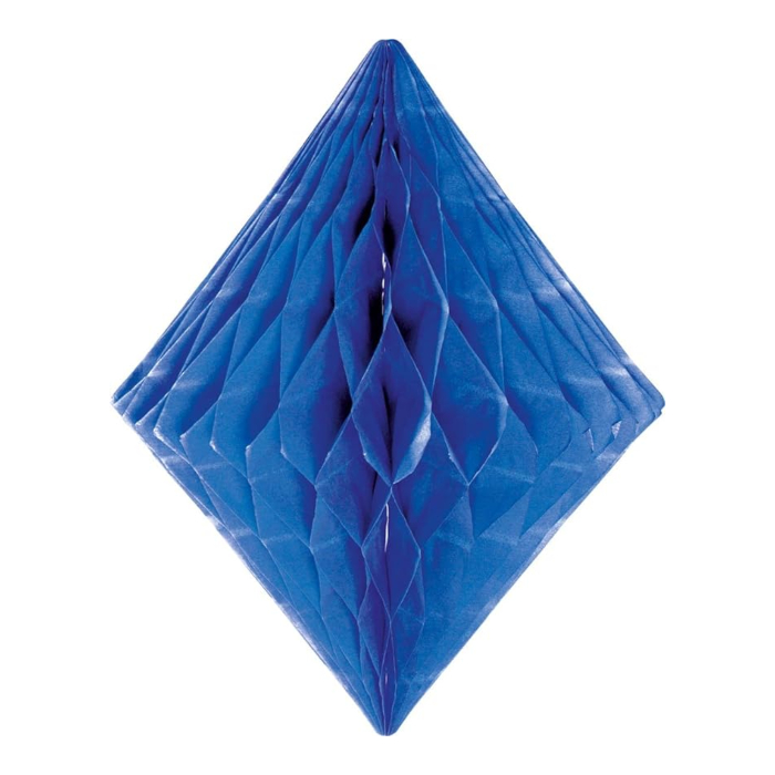 Diamant Honeycomb Dekoration i Blå - Fest Tema