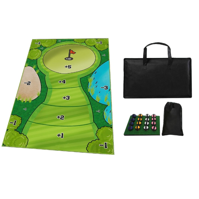 Golfmåtte 180x120 cm med 16 Velcro bolde på tilbud!