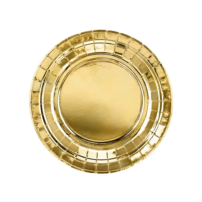 Guld Tallerkener - 6 stk. til Nytårsfejring