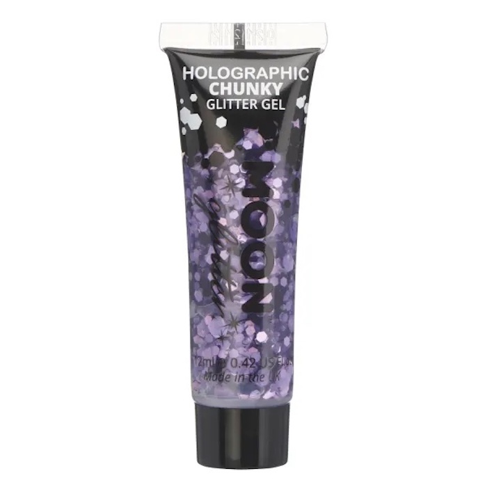 Holografisk Chunky Glitter Gel i Lilla - Festtilbehør
