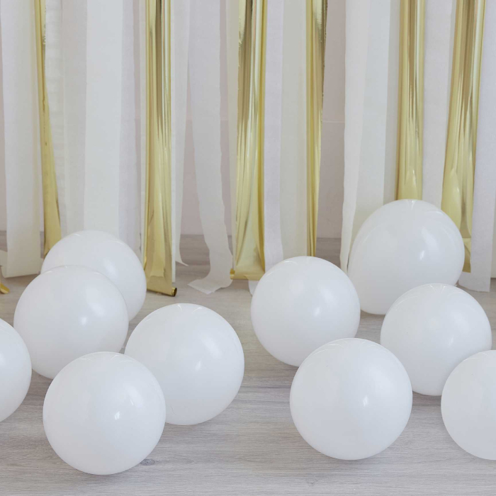 Hvide Mini Balloner - 40 stk. til Festen!