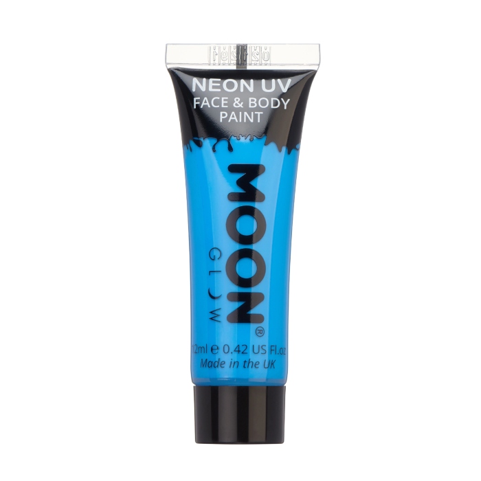 Intens Neon UV Ansigts- og Kropsmaling - Blå 12 ml