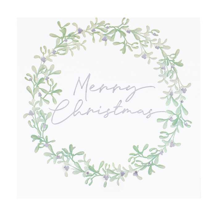 Merry Christmas Mistelten Servietter 16x 17   17