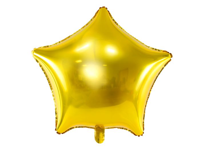 Metallisk Guld Stjerne Folieballon 70 cm - Black Friday Tilbud