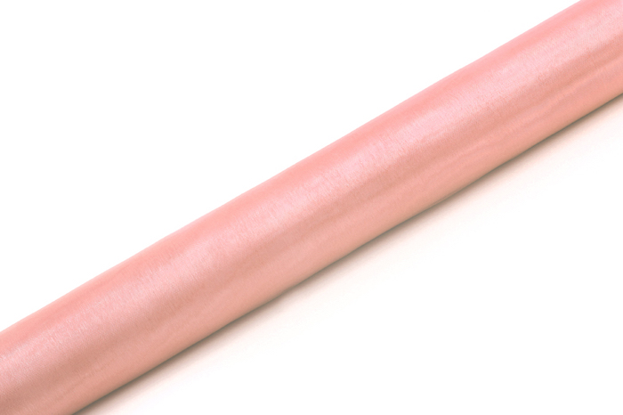 Organza Bordløber i Lys Pink - Meter Til Festlige Anledninger