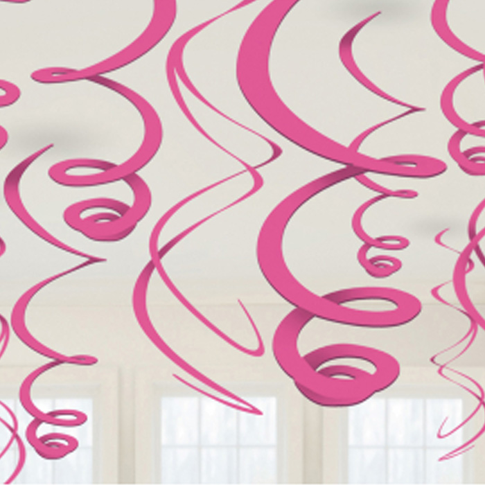 Pink Swirls - 12 stk. til festlige anledninger