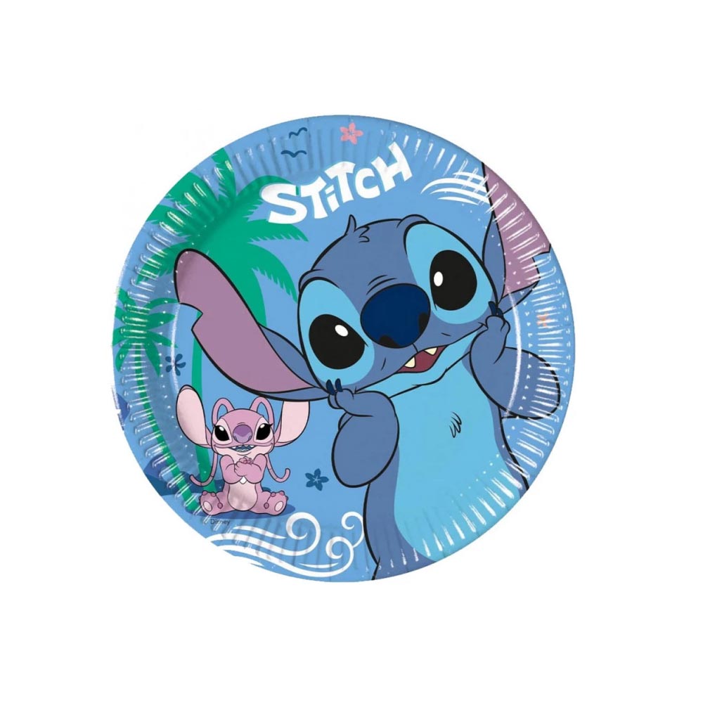 Stitch Kagetallerkner til Børnefødselsdag - Festlige Tallerkner
