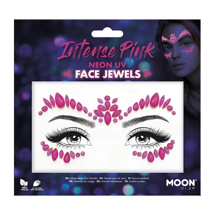 Neon Ansigtssmykker i Intens Pink - Uv-fest Tilbud!