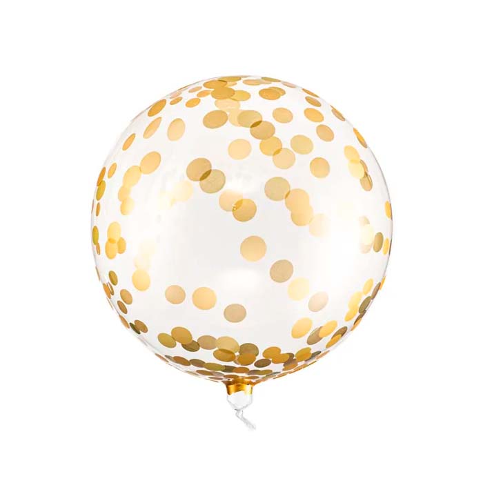 Guld Konfetti Ballon 40 cm - Fantastisk Tilbud!