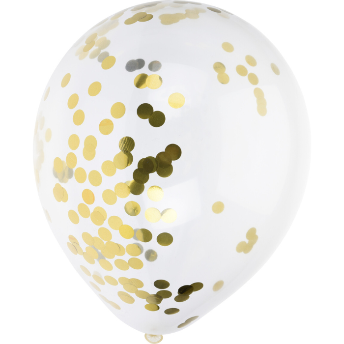 Ballon Med Guld Konfetti 8x 30