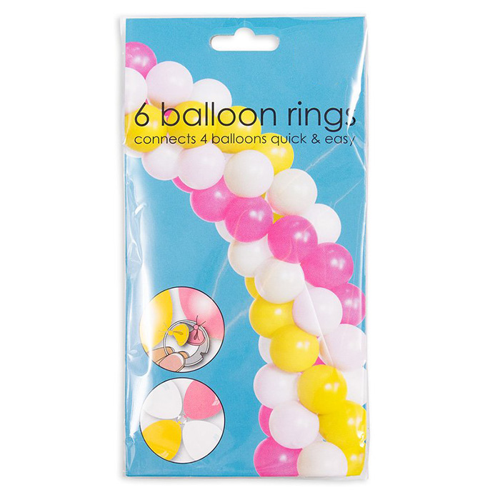 Ballon Ringe til Sammenbinding - 6 stk. fra PartyVikings.dk