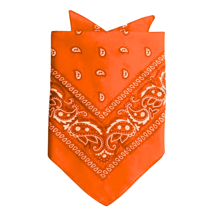 Traditionel Orange Bandana med Mønster - Udsalg!
