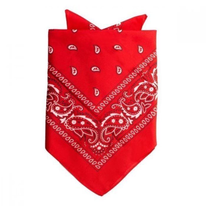 Traditionel Rød Bandana med Mønster - Begrænset Tilbud!