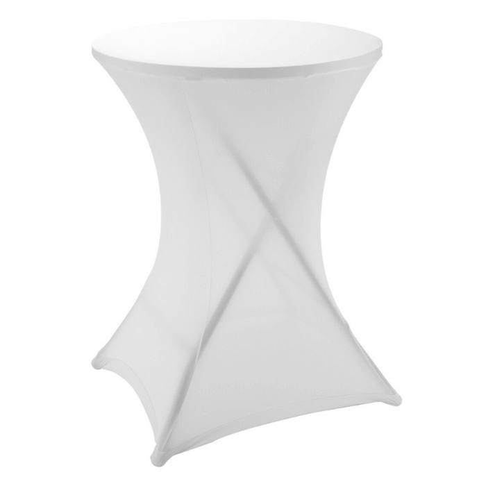 Hvidt Bar Bord Cover - Perfekt til Festen!