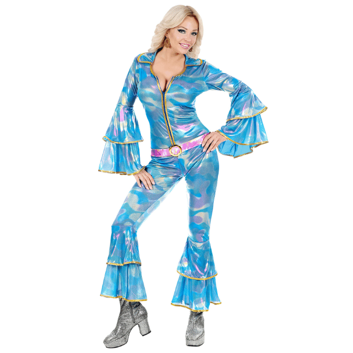 Blå Disko Kostume til Kvinder - Fantastisk Festoutfit!