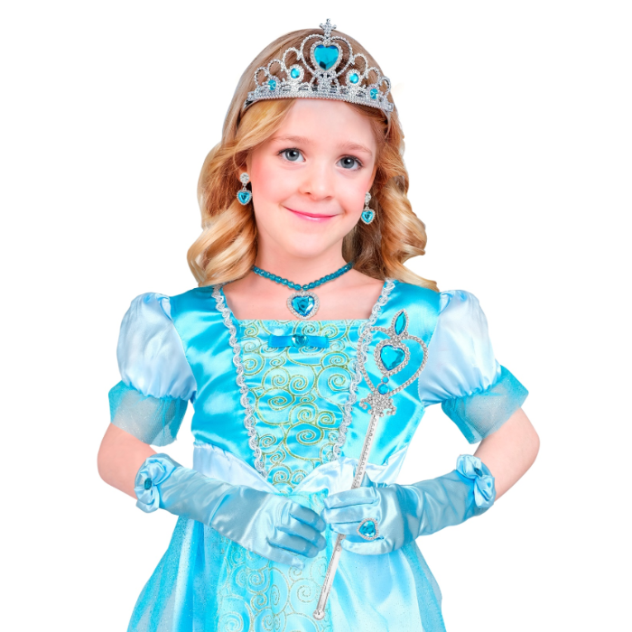 Blå Prinsesse Sæt til Børn - Fantastisk Tilbud!
