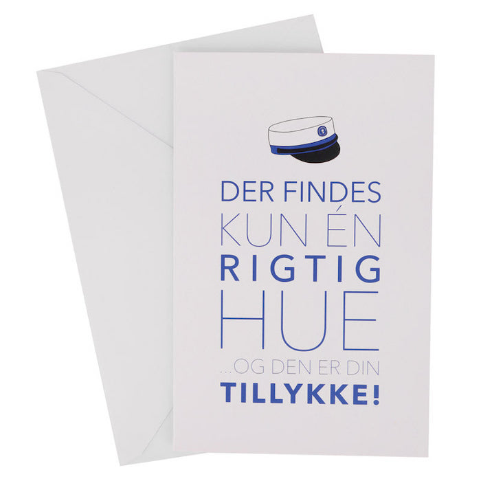 Blå Studenterkort med Kuvert til Festlige Anledninger