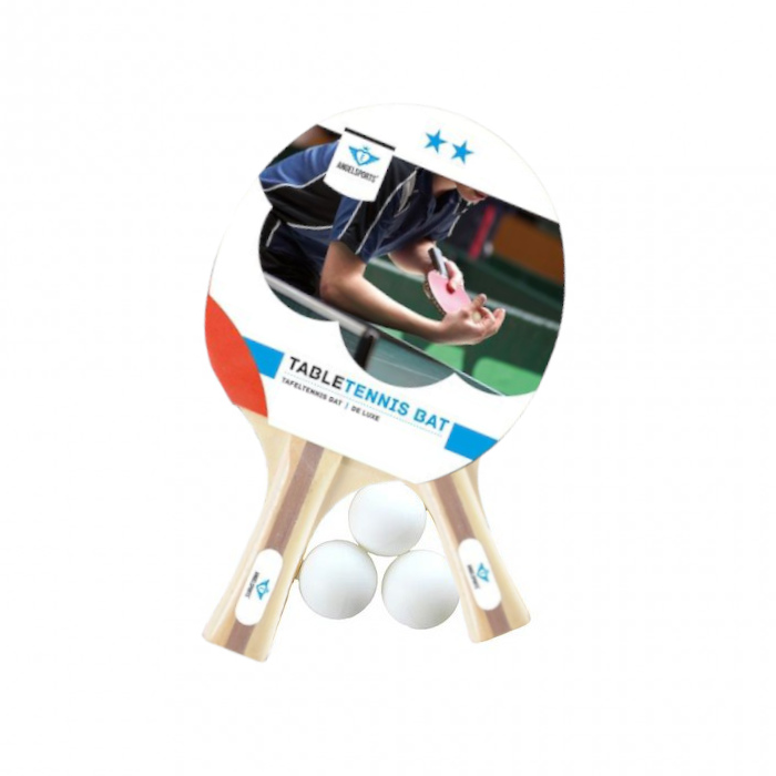 Bordtennis Sæt med 3 Bolde og 2 Bat - Fantastisk Tilbud!