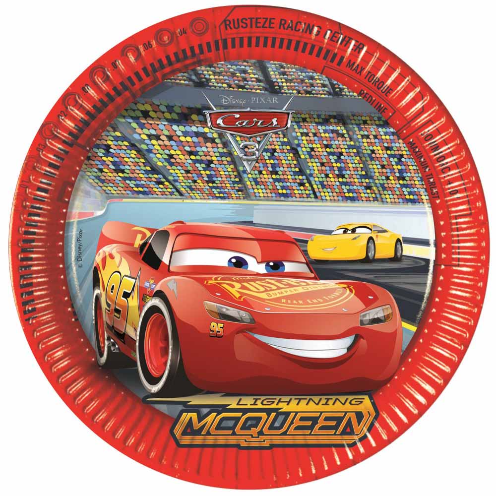 Cars Paptallerkner til Fødselsdag – 8 stk. Festpakke!