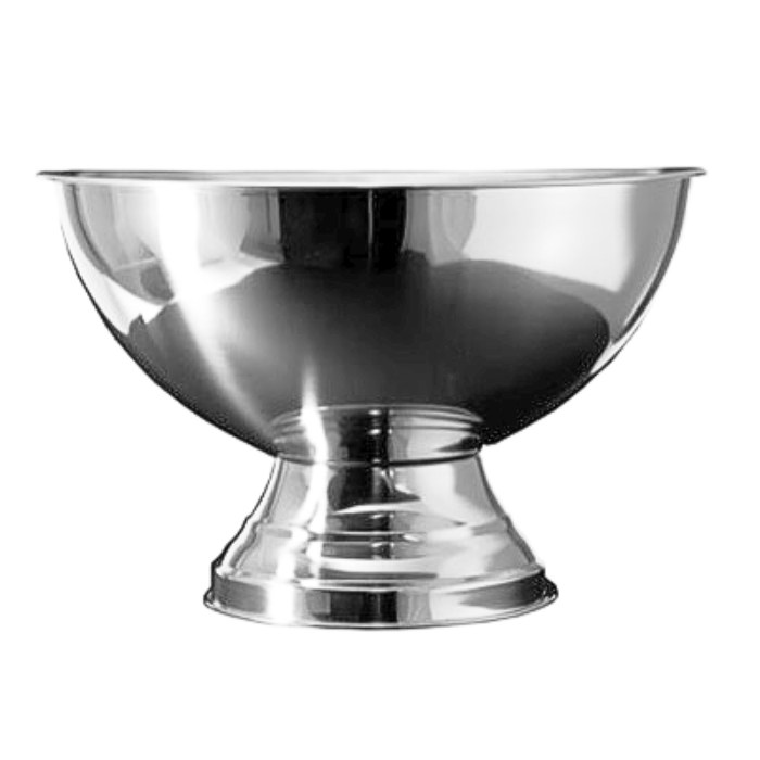 Champagne Bowle i Blank Stål - 36x23 cm