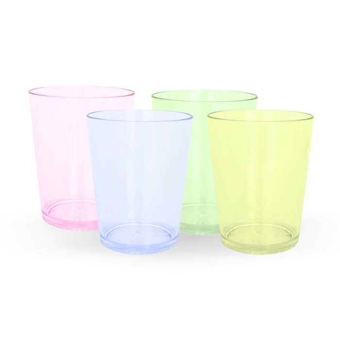 Farvede Genanvendelige Plastik Shotglas - 20 stk.