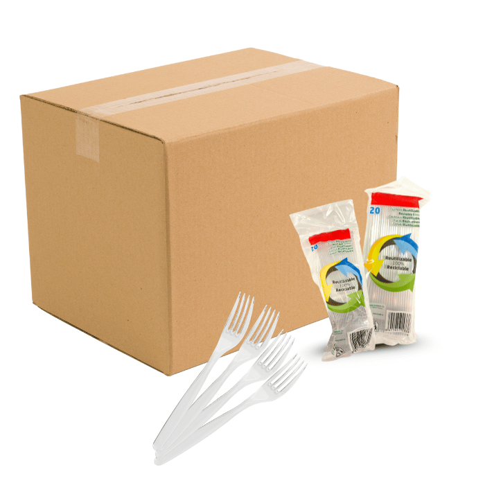 18 stk. Transparent Plastik Gafler - Fantastisk Tilbud!