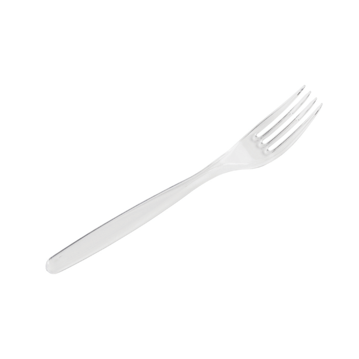 18 stk. Gennemsigtig Plastik Gaffel - Perfekt til Fest!